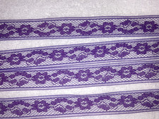 108" Purple Lace Trims Crafting Sewing Scrapbooking Dolls Embellishment 3 Yds