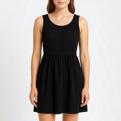 american eagle black crochet dress American Eagle Outfitters Black Crochet Lace Sleeveless Dress