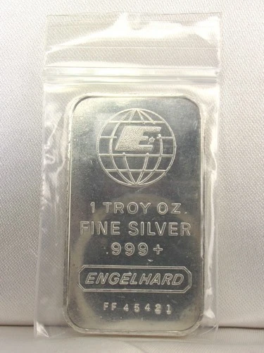 Engelhard 1 ounce Fine .999 Silver Bar FF 45421