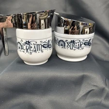 Vintage - Gemco/ Corelle  - Old Town Blue/ Blue Onion - Sugar And Creamer Set