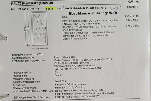 2 Dreh-Kipp-Türen für Balkon oder Terrasse, gebraucht - Bild 7 von 8