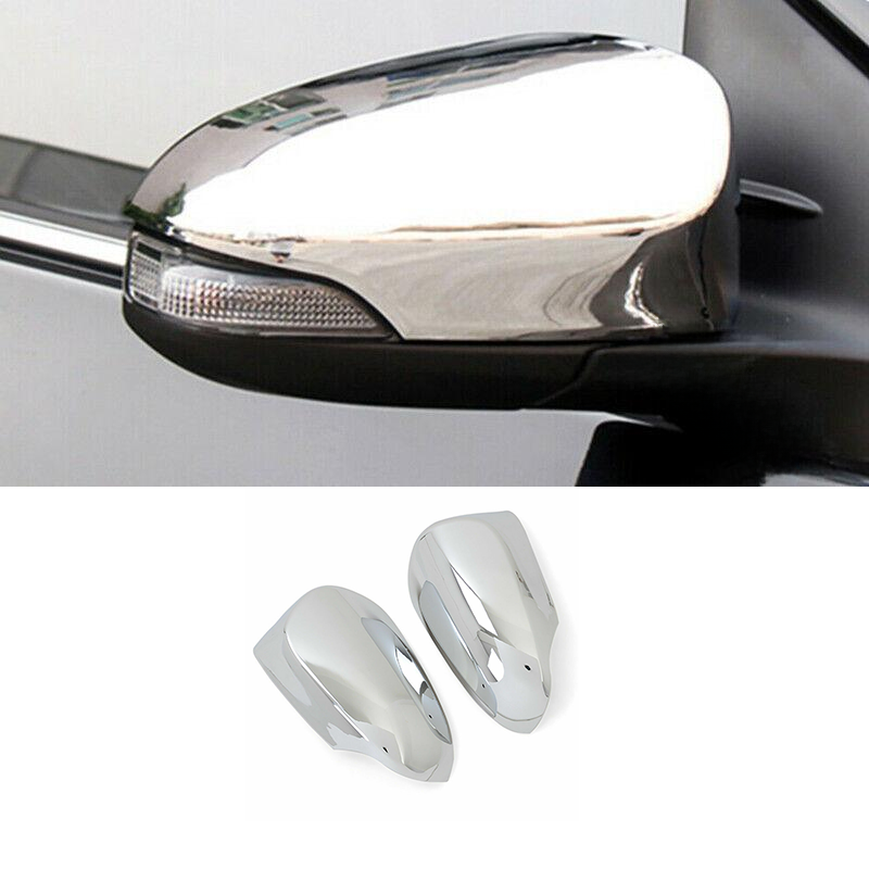 Rear Side Mirrors Frame Cover Trim For Toyota CHR C-HR 2016-2022 Chrome Silver