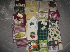 Assorted Kitchen Towels Dishcloths Pot Holders Oven Mitts Cook Clean NEW 