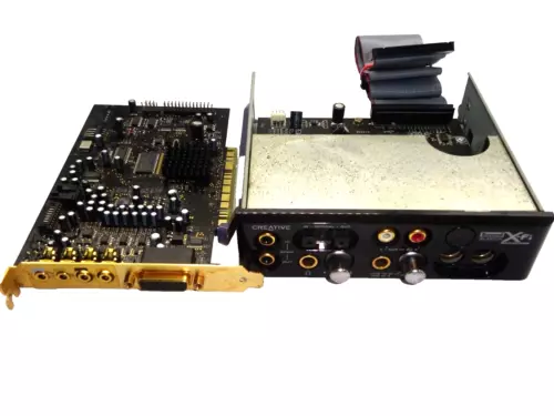 CREATIVE SOUNDBLASTER X-Fi Xtreme SB0460 + FIDELITY SB0250 FRONT PANEL #GK9992