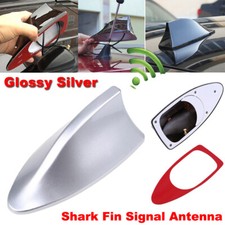 Universal Autoantenne Shark Fin Haifischflosse Car AM/FM Radio ABS Dach Silber
