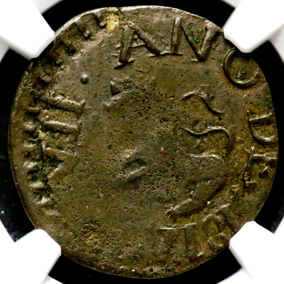 1814 1/2R Venezuela (Guayana) 1/2 Real Coin - NGC AU 50 BN - Small Flan CC499 - Image 3 of 4