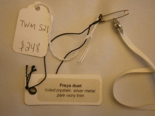 Sara Gabriel Freya Duet Hair Ribbon Vine Accessory Wedding Bridal Swarovski NWT - Picture 4 of 8