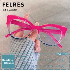 Women Cat Eye Anti Blue Light Reading Glasses Classic Fashion Presbyopic Glasses