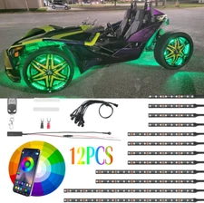 For Can-am Ryker 12x Motorcycle ATV RGB LED Neon Under Glow Light Strip Kit 