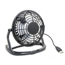 Syba SY-ACC65055 Compact USB Desk Fan, USB Powered with On/Off Switch, Black