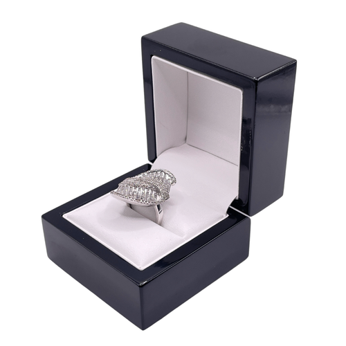 Exquisite White Gold Finish DNA 1ct Natural Diamond Ring - Size N Free Gift Box - Picture 5 of 8