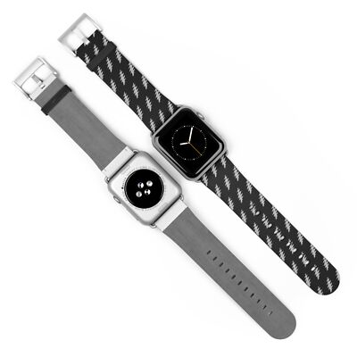 Grateful Dead and Company Silver & Black 13 Point Bolt Apple Watch Band 