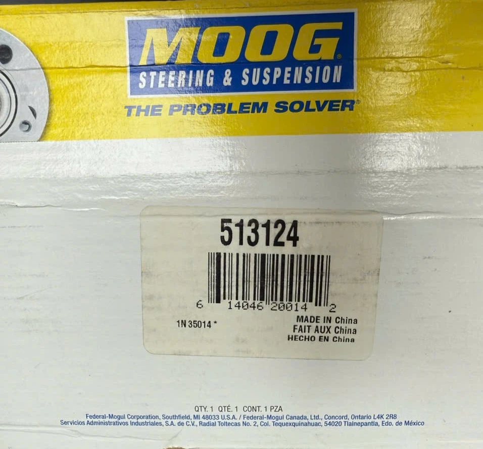 Cojinete de rueda delantera y buje Moog 513124 para 4x4 1997-2004 Cheny S10 GMC Sonoma Foto 2 de 2