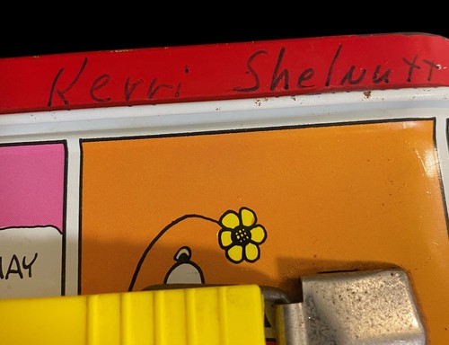 Peanuts Lunch Box Schulz 1973 Charlie Brown Snoopy aiuto psichiatrico senza thermos - Foto 7 di 22