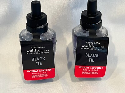 2 Bath & Body Works Wallflowers Black Tie Refill Bulbs