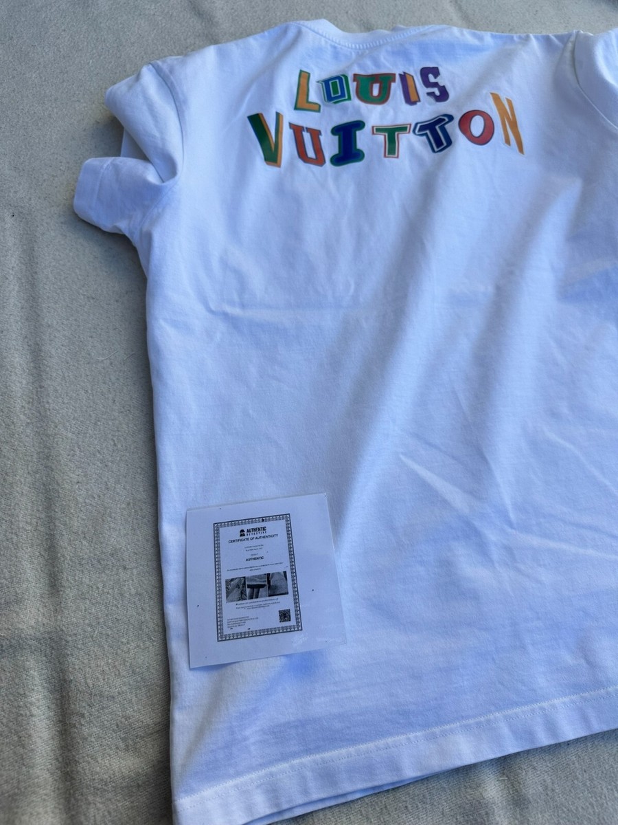 Authentic Louis Vuitton NBA T-Shirt LV Back Logo White size Authentic Louis Vuitton NBA T-Shirt LV Back Logo White size