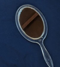 Vintage Lucite Beveled 14" Hand Mirror - 2-Sided - Fuller Brush Company