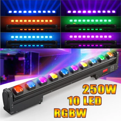 250W 10 LED RGBW Strahl Wallwasher Moving Head Streifen Waschen DMX Bühnenlicht - Bild 1 von 4