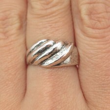 925 Sterling Silver Vintage Mexico Modernist Ring Size 7.75