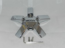 Boss Motorsports 340 Wheel Rim Chrome Center Cap 3263-06 3263 With Screws Boss Motorsports 340 Wheel Rim Chrome Center Cap 3263-06 3263 With Screws