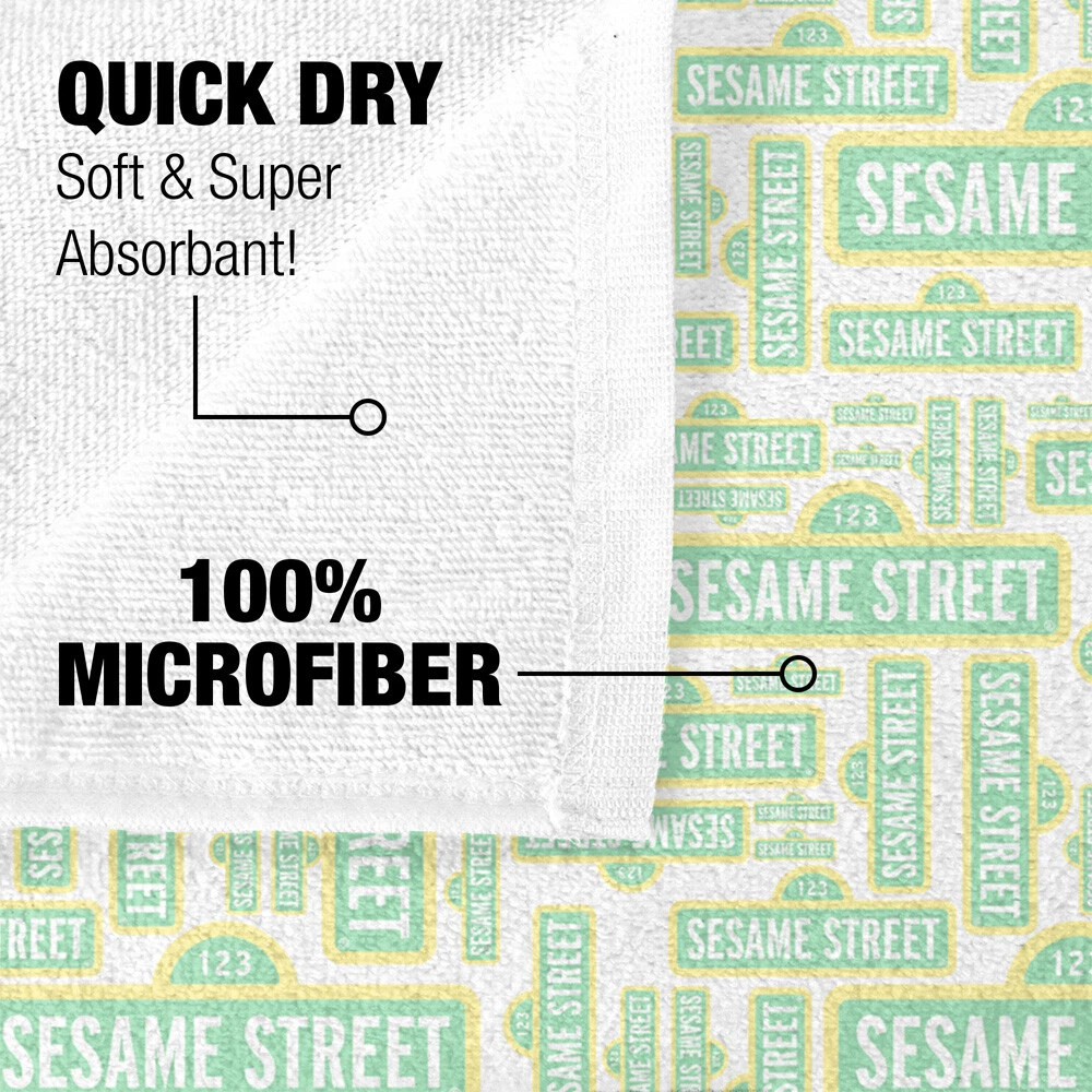 Sesame Street Puzzle Pattern Officially Licensed Beach Towel 30"x60"