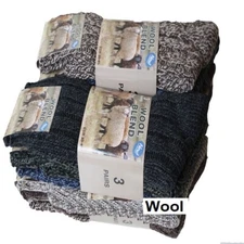 Mens Thick Heavy Duty Wool Blend Work Hiking Boot Socks Winter Warm Thermal UK