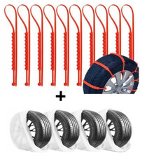 Schneeketten ANTI-RUTSCH RADREIFEN Reifenkette 10 St Winter Schnee + Reifensäcke