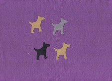 DOG 3 die cuts scrapbook cards