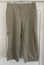 Girl  s Girl Scouts Uniform Khaki Cropped Cargo Pants Size 15/16