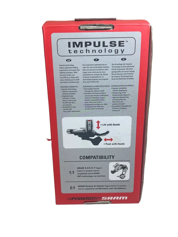 SRAM Attack Trigger Shifter Rear 9 Speed New In Box - Image 4 of 4