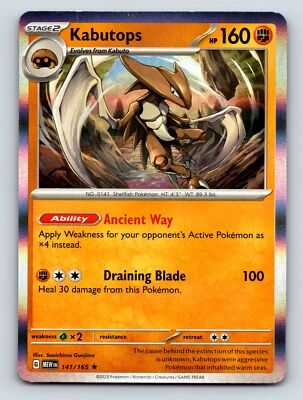 Stage 2 Kabutops HP 160 Ancient Way Ability Draining Blade Attack Orange