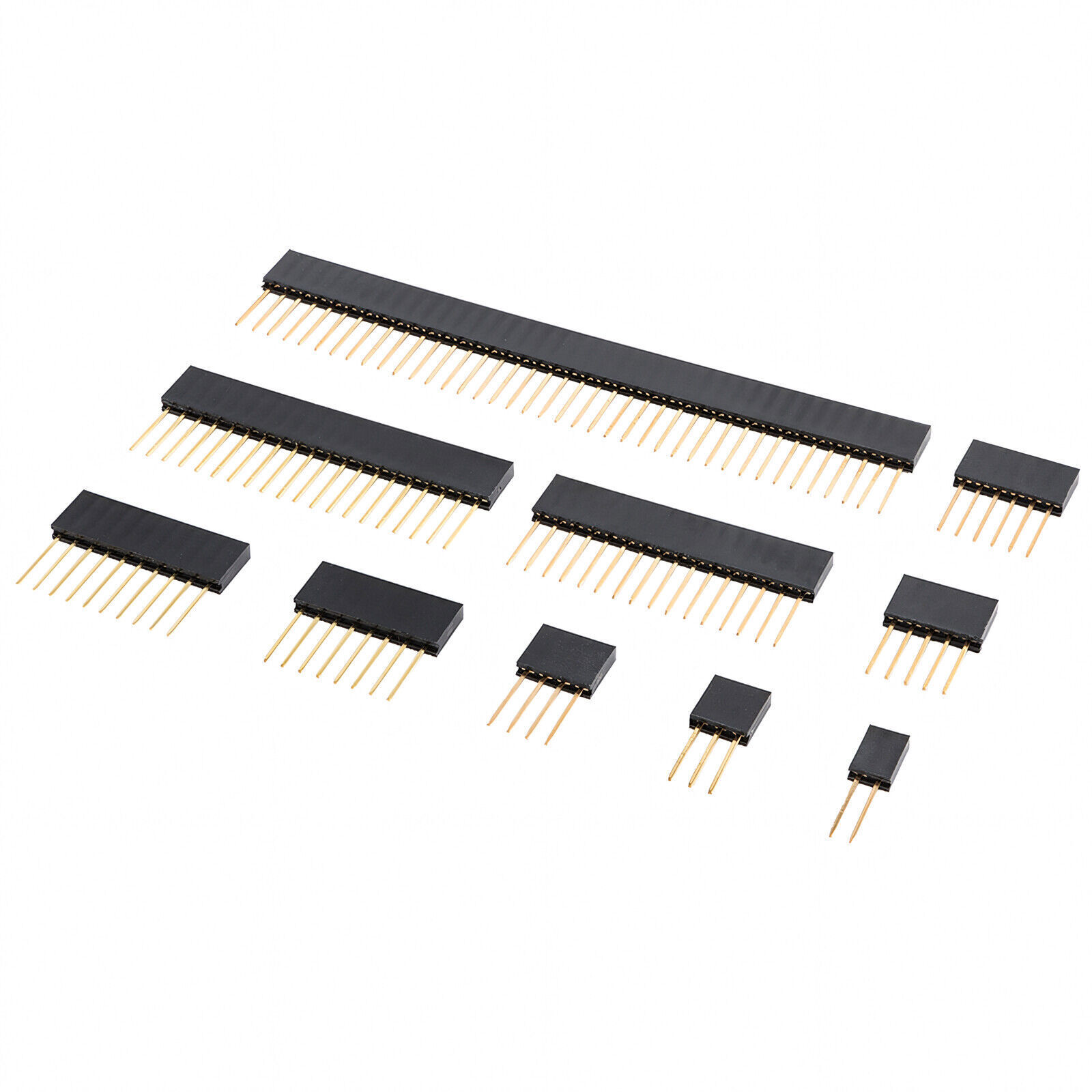 Connettore Presa Femmina Verticale Testata PCB 2 54mm 0 1" Pin Singola Doppia Fila
