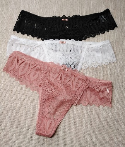 Damen Spitzen Slips String Tanga für Frauen 3er Pack Unterwäsche aus Spitze M-XL - Bild 22 von 59