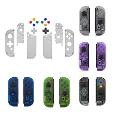 eXtremeRate Clear Housing Shell Buttons D-Pad Version for Nintendo Switch Joycon