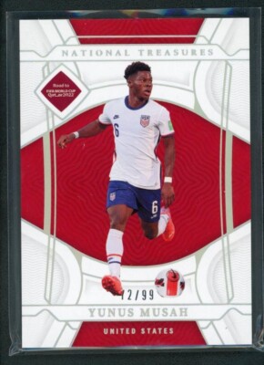 2022 YUNUS MUSAH 72/99 PANINI NATIONAL TREASURES FIFA ROAD TO WORLD CUP