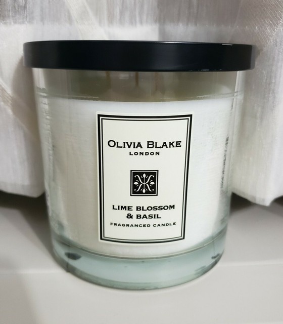 Olivia Blake London LIME BLOSSOM & BASIL 3 Wick Candle, 18.1 oz Extra