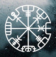 Viking Compass Vinyl Decal V17  Vegvisir Viking Norse Way Sign Die Cut Sticker
