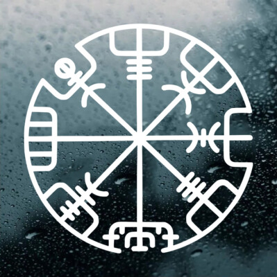 Viking Compass Vinyl Decal V17 | Vegvisir Viking Norse Way Sign Die Cut Sticker
