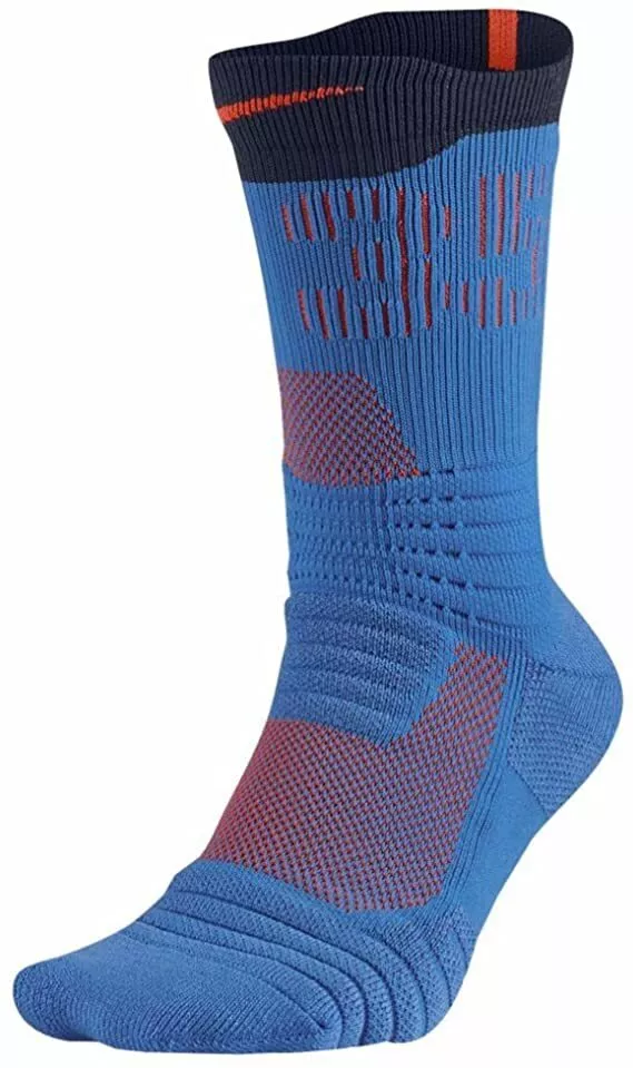 Nike Elite KD Versatility Crew Basketball Socks Blue Black Orange SMALL  5375-406