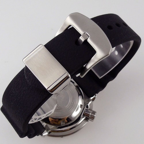 46,5 mm Negro DIVER Zafiro Reloj para Hombre NH35 Movimiento Automático 200M Impermeable - Imagen 7 de 8