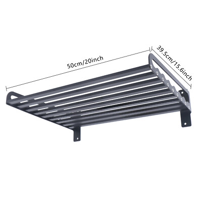 Wall-Mounted Microwave Rack Kitchen Storage Shelf Space Saving Holder