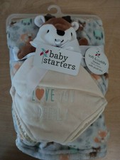 NEW Unisex Baby Boy Girl Plush Blanket  Deer Security Lovey 2-PC Set 30x36 NWT