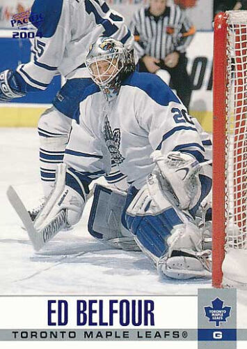 2003-04 Pacific BLUE #315 ED BELFOUR - x/250 - Toronto Maple Leafs - Afbeelding 1 van 1
