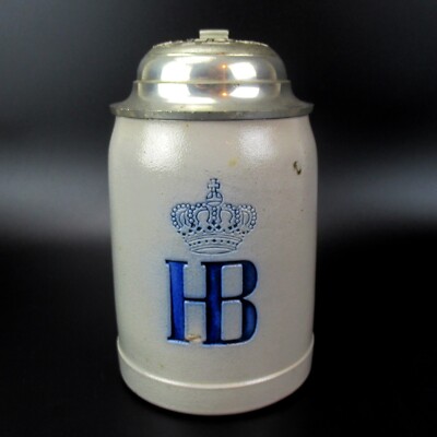 Alter Steinzeug Bierkrug Brauereikrug München Königliches Hofbräuhaus Beer Stein