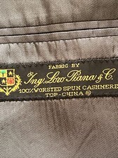 Loro Piana Men's 100 Worsted Spun Cashmere 3-Button Blazer Black Italy No Sz Tg