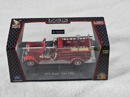1935 Mack Type 75BX Fire Engine Red 1/43 Diecast by Lucky Die Cast