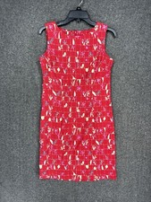 Vintage John Roberts Dress Women’s 6 Short Sundress Pink Floral Geometric Y2K