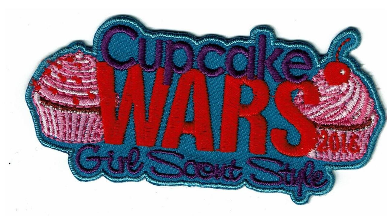 CUPCAKE Wars Girl Scout Style Fun Patches Badges SCOUT GUIDE making Decorating-image