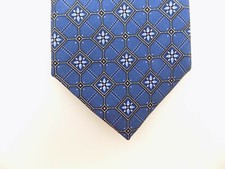 The Men's Store NEW Bloomingdale's Floral Square Silk Classic Neck Tie Blue 59