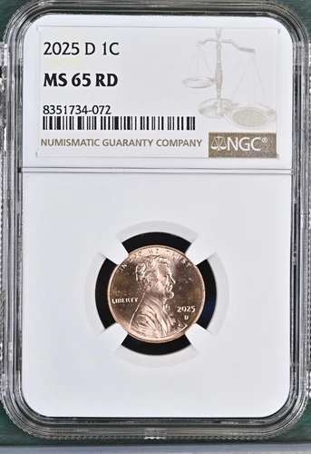 2025-D LINCOLN UNION SHIELD CENT PENNY NGC MS65RD BU UNC DETAILED COIN #AG